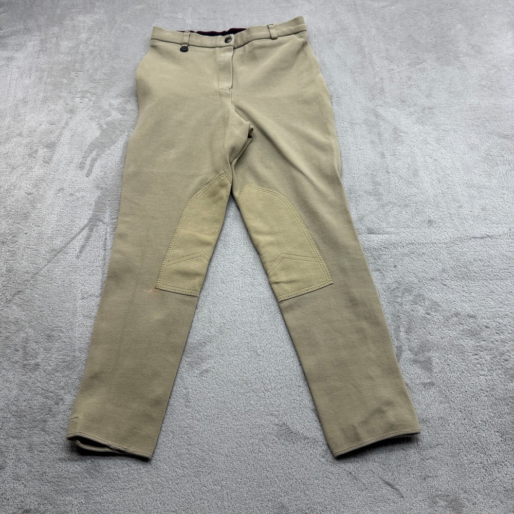 Ovation Breeches Women's 30R Tan Equestrian Knee Patch Riding Preppy Horse Girl